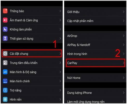 hướng dẫn cài đặt Apple CarPlay trên xe Toyota với giao diện iphone