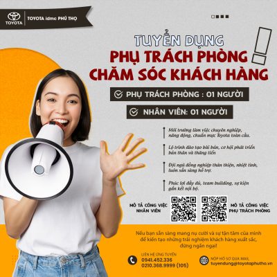 Tuyển dụng Phụ trách phòng Chăm sóc khách hàng