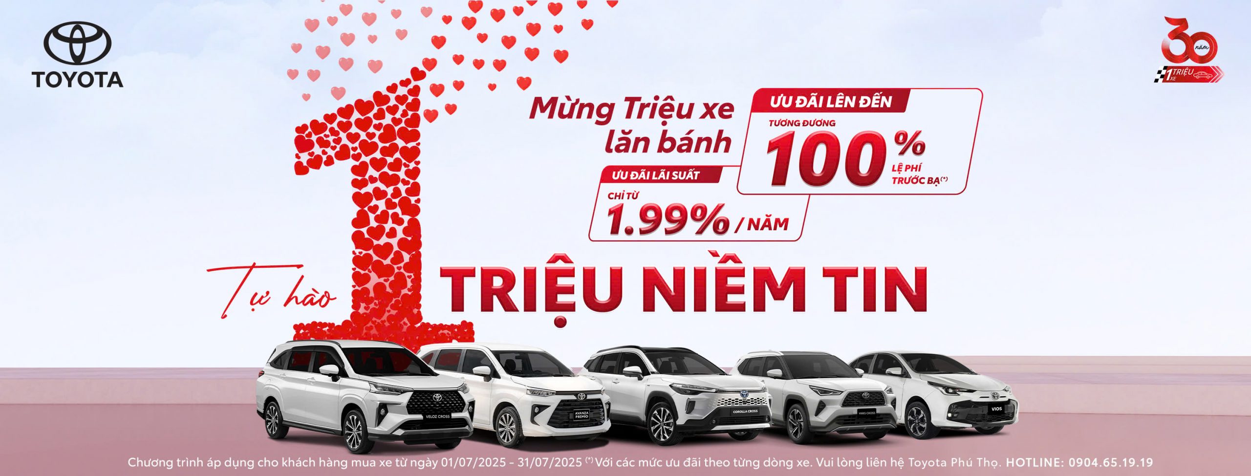 TOYOTA VIỆT NAM CÙNG HỆ THỐNG ĐẠI LÝ TRIỂN KHAI CHƯƠNG TRÌNH KHUYẾN MẠI THÁNG 07/2025