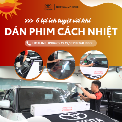 Nội thất xe được bảo vệ khỏi hư hỏng và bạc màu nhờ dán phim cách nhiệt ô tô tại Phú Thọ