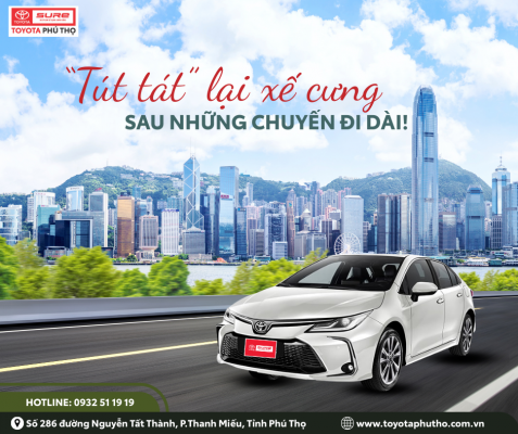 Bảo dưỡng xe sau kỳ nghỉ lễ giúp xe vận hành bền bỉ và an toàn tại Toyota Sure Phú Thọ
