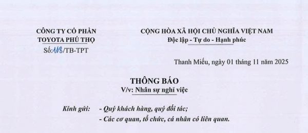 z7188201399124 3a84624dbea09963a012f8c45cc3d363 - Toyota Phú Thọ