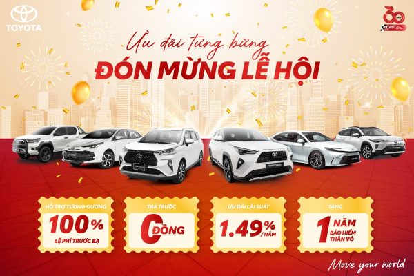 Ưu đãi Toyota Phú Thọ tháng 12 – Hỗ trợ lệ phí trước bạ, lãi suất chỉ từ 1.49%/năm 1 Ưu đãi Toyota Phú Thọ tháng 12 – Hỗ trợ lệ phí trước bạ, lãi suất ưu đãi cuối năm