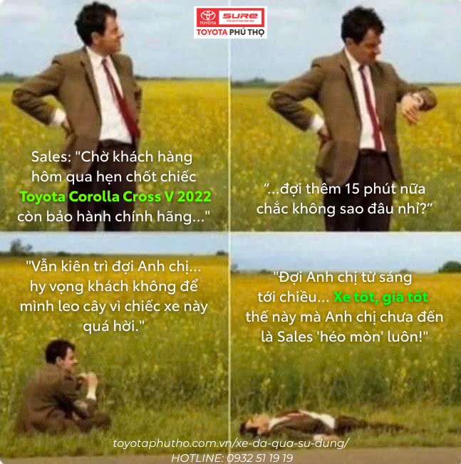 Đội ngũ Sales đang héo mòn vì đợi anh chị tại Toyota Sure Phú Thọ