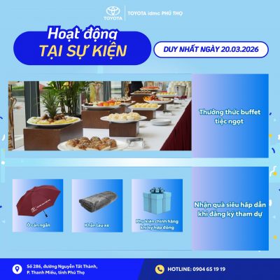 THỐNG LĨNH KỶ NGUYÊN XANH – SỰ KIỆN TRẢI NGHIỆM LÁI THỬ XE TOYOTA HYBRID TẠI PHÚ THỌ 3 Khách hàng nhận quà tặng sau khi trải nghiệm lái thử xe Toyota Hybrid