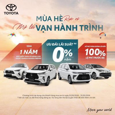 🚗 RƯỚC TOYOTA, RINH ƯU ĐÃI 100% PHÍ TRƯỚC BẠ & LÃI SUẤT 0% 1 Rước Toyota, rinh ưu đãi 100% phí trước bạ và lãi suất 0% tháng 5/2026