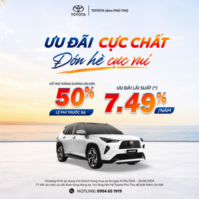 Ưu Đãi Toyota Tháng 6/2026 Tại Toyota Phú Thọ: Hỗ Trợ Trước Bạ, Lãi Suất Hấp Dẫn Và Nhiều Quà Tặng Giá Trị 3 3 - Toyota Phú Thọ