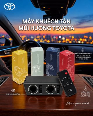 MÁY KHUẾCH TÁN MÙI HƯƠNG TOYOTA – MỘT CHẠM HƯƠNG THƠM, VẠN DẶM THƯ THÁI 1 Máy khuếch tán mùi hương Toyota chính hãng tại Toyota Phú Thọ