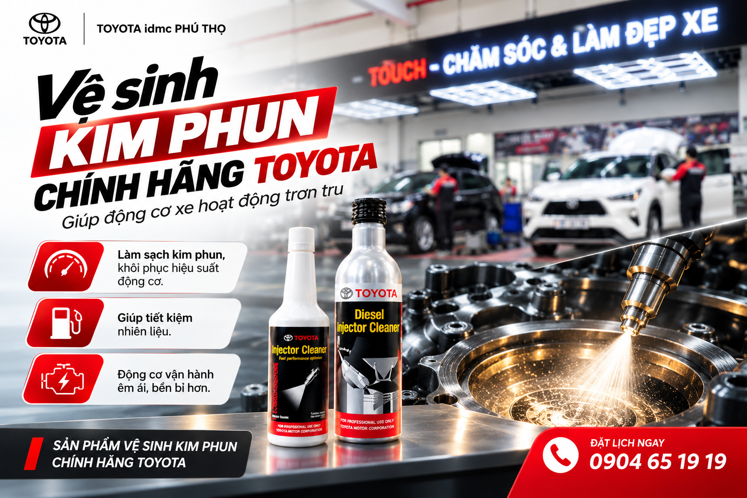 Toyota Injector Cleaner Service Banner - Toyota Phú Thọ