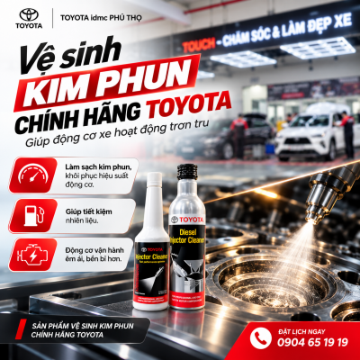 VỆ SINH KIM PHUN TOYOTA – ĐỪNG ĐỢI XE “KHÁC ĐI” MỚI KIỂM TRA 1 Vệ sinh kim phun Toyota tại Toyota IDMC Phú Thọ